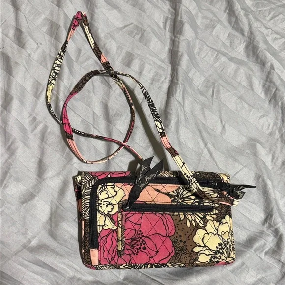 Vera Bradley Pink and Black Floral Wallet - Picture 3 of 6